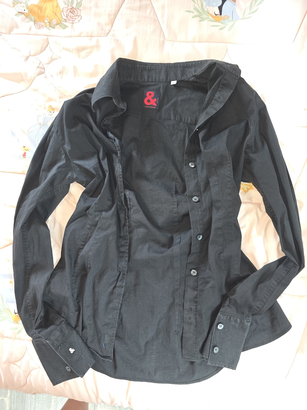 DOLCE & GABBANA LONG SLEEVE BLACK SHIRT SIZE 46 - Picture 2 of 6